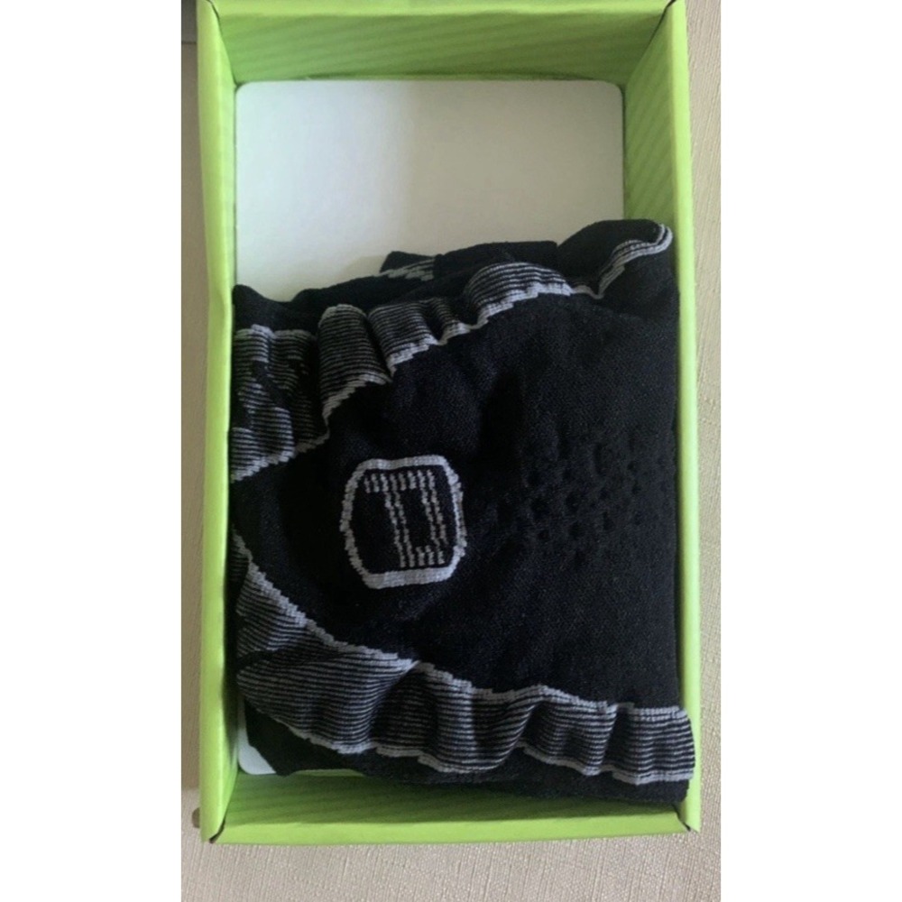 P-TEX Pro Knit Compression Calf Sleeves Black Gray Large Pair RN 104141